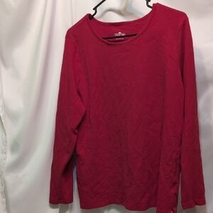 Women's Red Lemon Way Long Sleeve Cotton Shirt Size XL